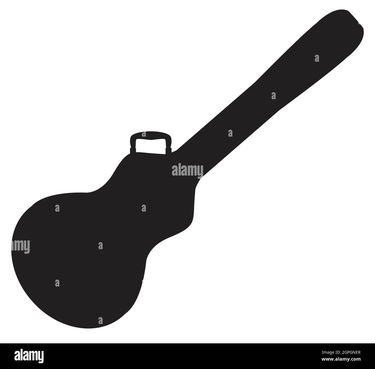 Akustikgitarre Gehäuse Silhouette Stock Vektor