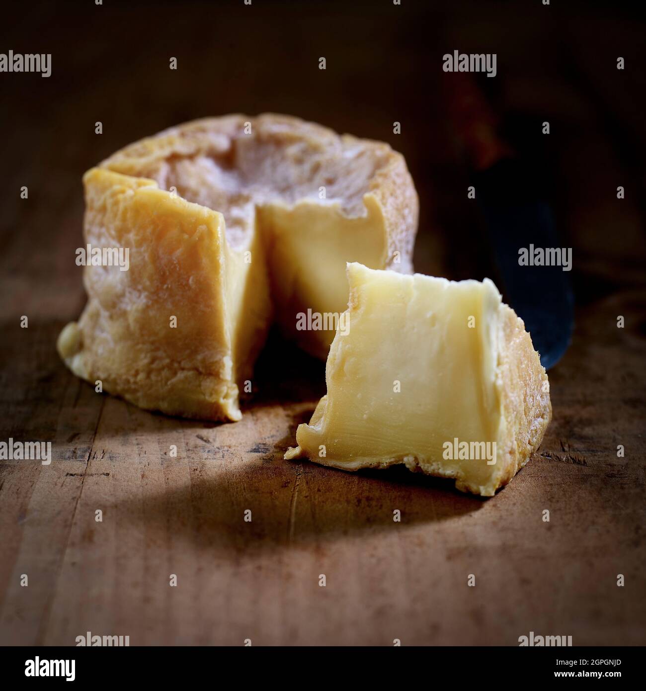 Frankreich, Haute Marne, Langres, Le Langres AOC Käse, weiche und gewaschene Rindenmilch Stockfoto
