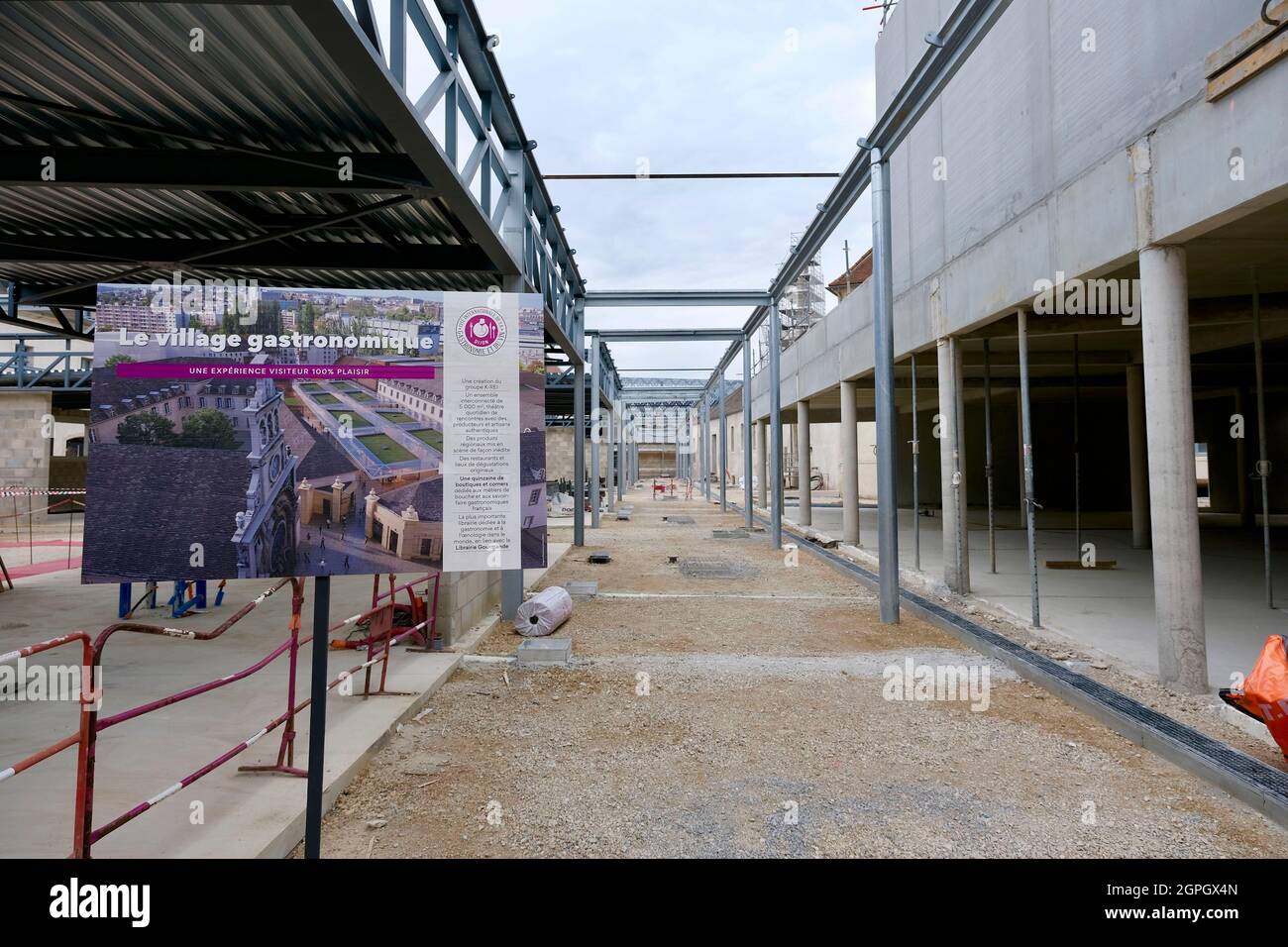 Frankreich, Cote d'Or, Dijon, von der UNESCO zum Weltkulturerbe erklärt, die Baustelle der Cite Internationale de la Gastronomie et du Vin, dem gastronomischen Dorf Stockfoto