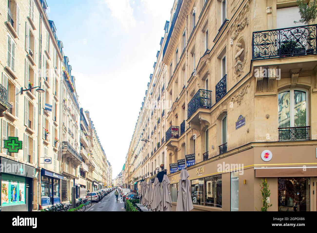 Frankreich, Paris, Alexandre Dumas Straße Stockfoto