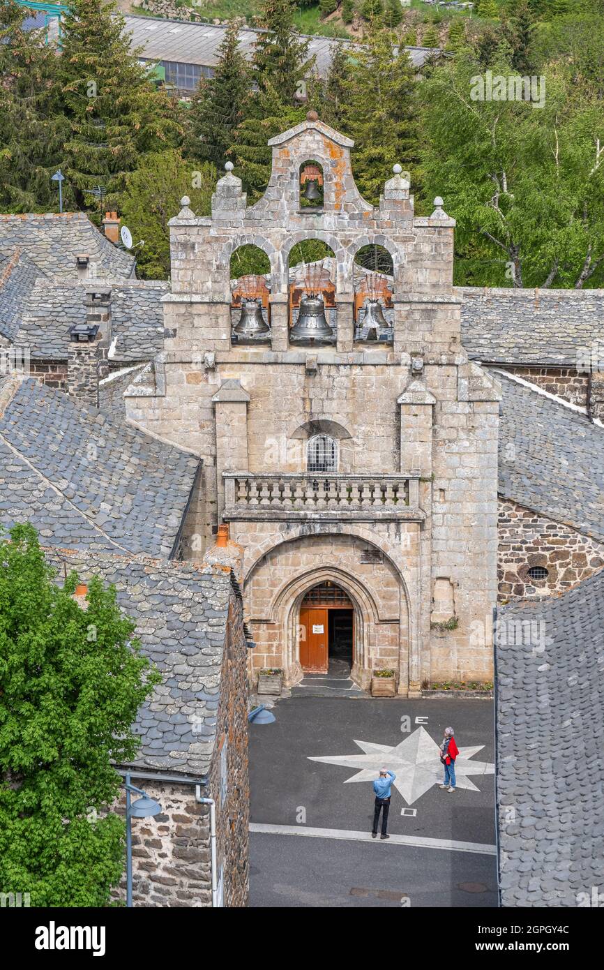 Frankreich, Haute Loire, Saint Front, Kirchturm Stockfoto