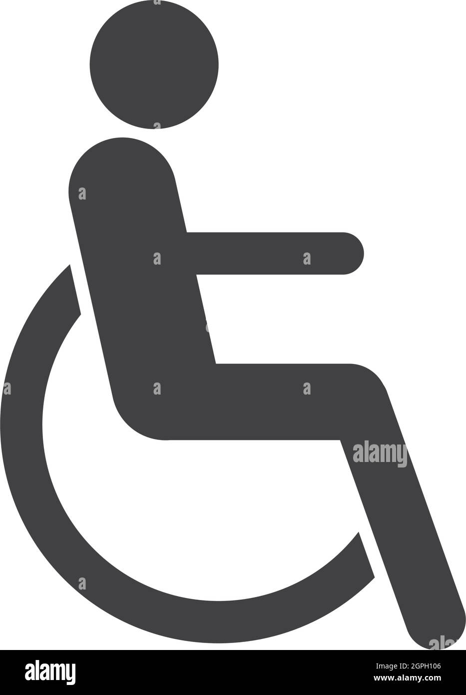 Rollstuhl deaktiviert Vektorgrafik für Patienten Stock Vektor