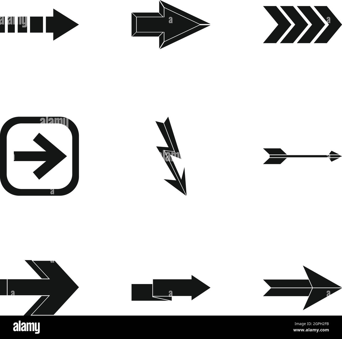 Cursor-Symbole-Set, einfachen Stil Stock Vektor