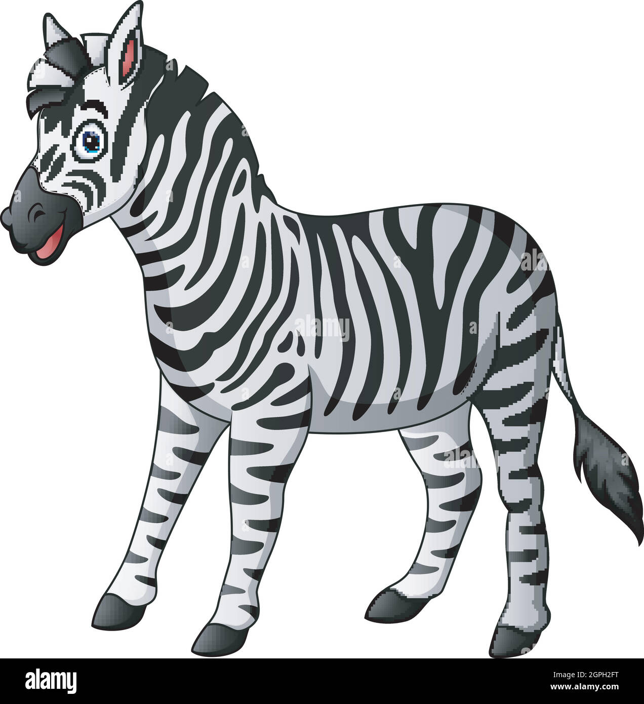 Vektor-Illustration von Cute Zebra Cartoon Stock Vektor