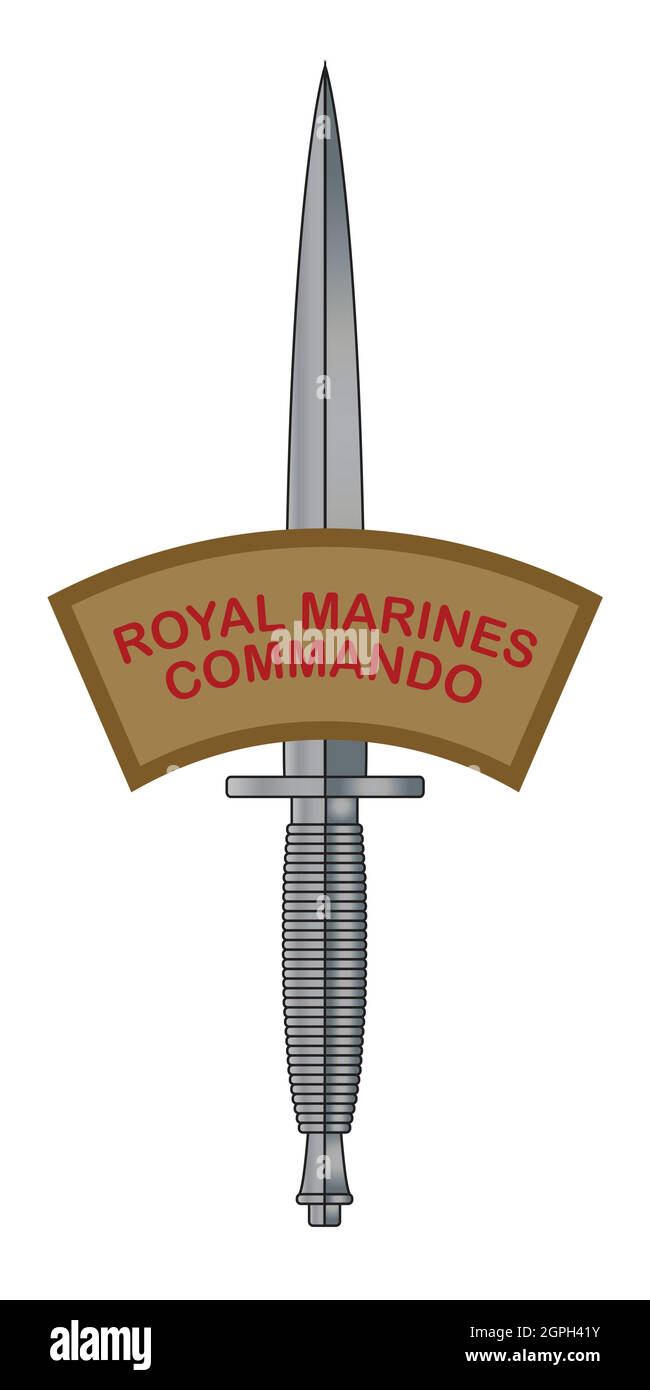 Commando Messer aus dem 2. Weltkrieg Stock Vektor