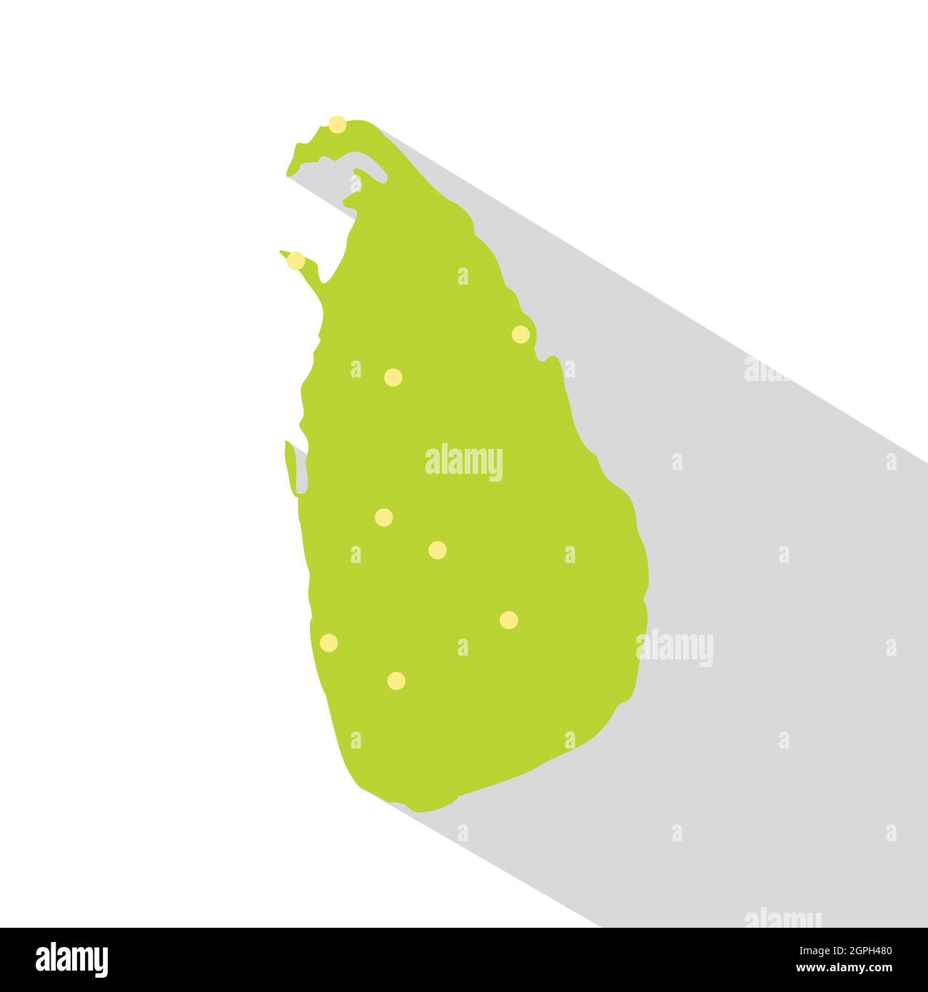 Sri Lanka Symbol "grüne Karte", flachen Stil Stock Vektor