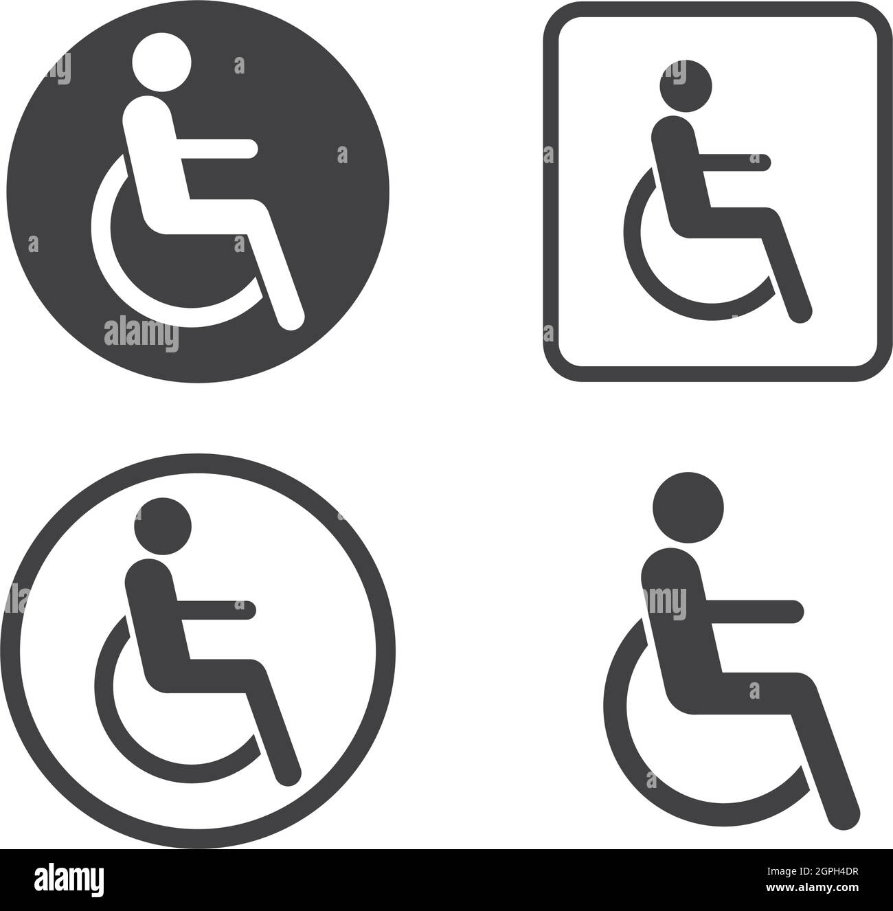 Rollstuhl deaktiviert Vektorgrafik für Patienten Stock Vektor