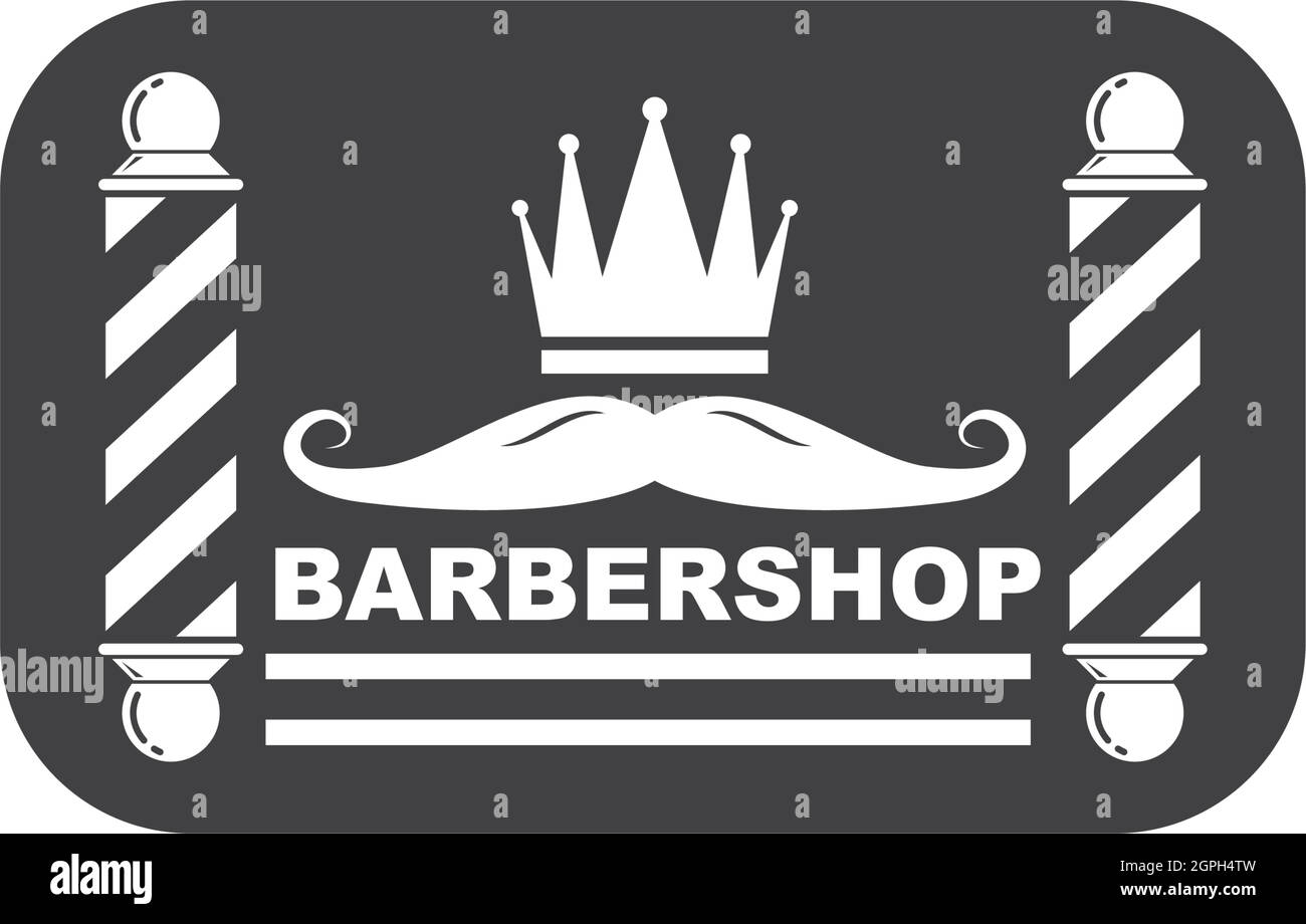 Barber Shop Symbol Logo Vektor-Symbol Stock Vektor