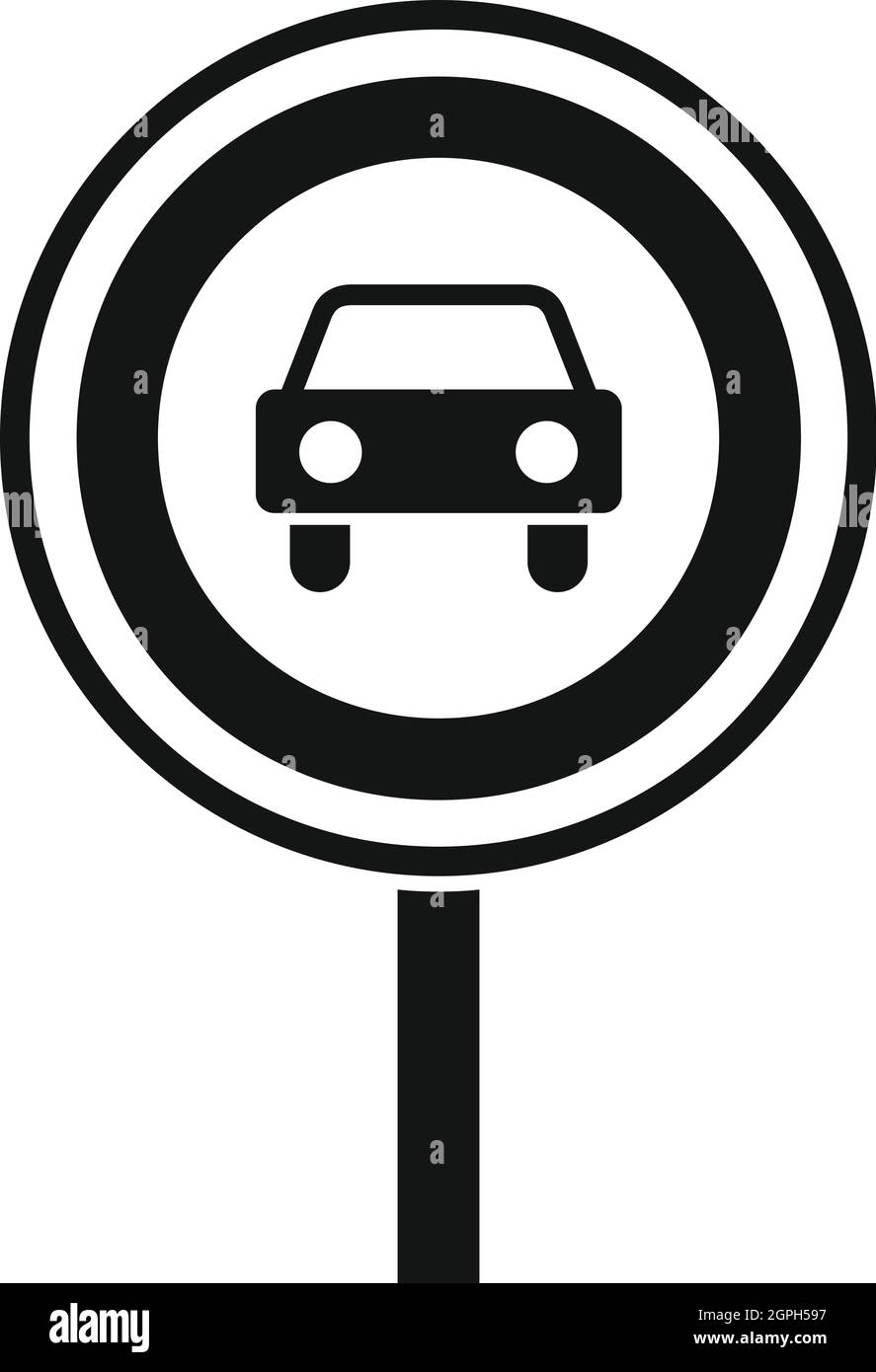 Verbot der Zeichen Verkehrssymbol, einfachen Stil Stock Vektor