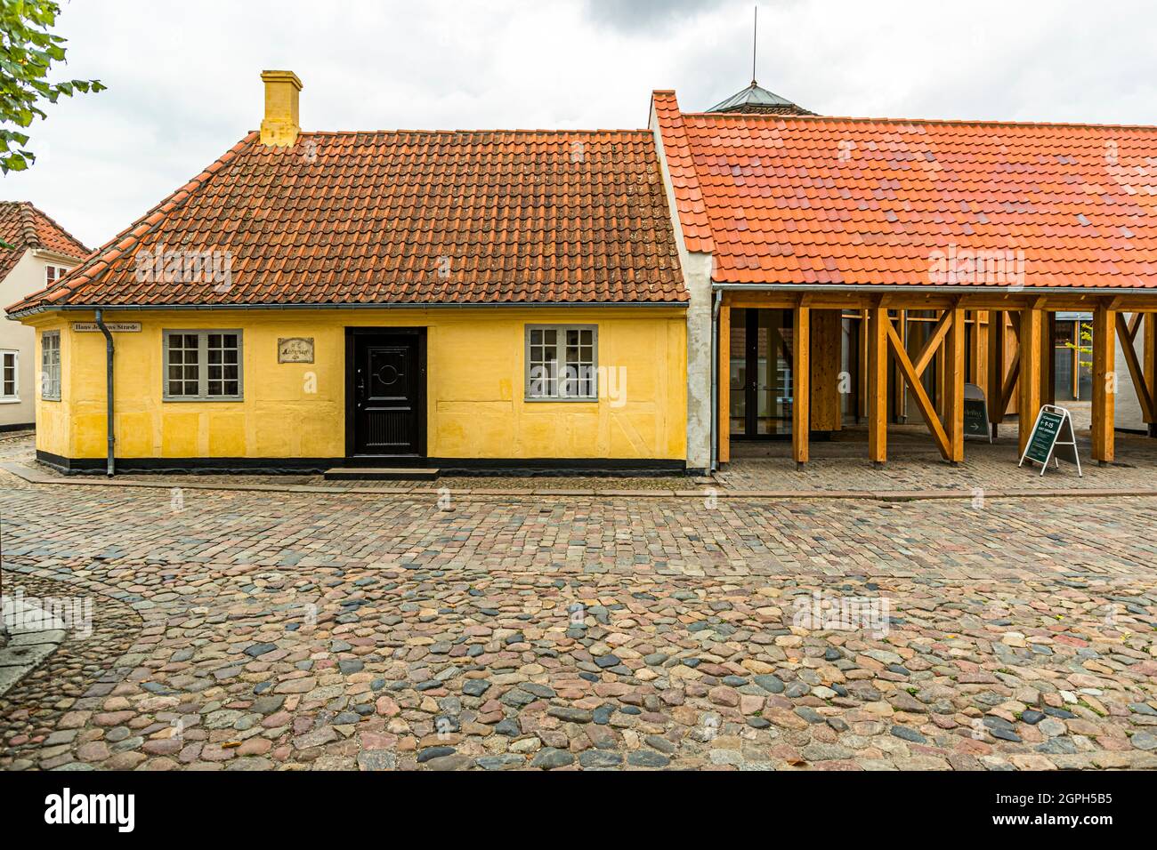 Hans Christian Andersen Geburtsort und Museum in Odense, Dänemark Stockfoto