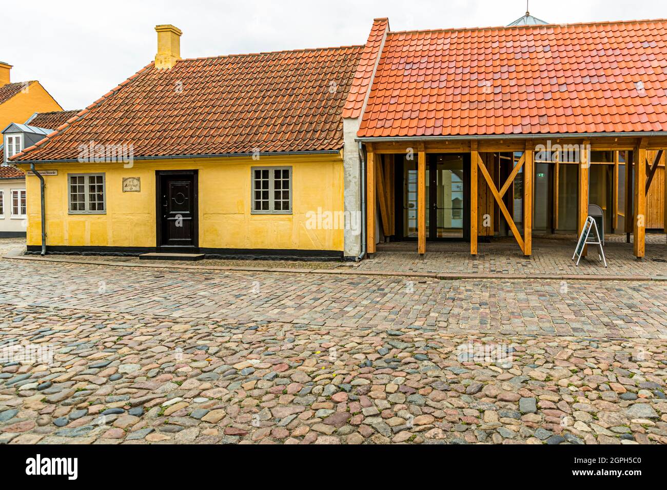 Hans Christian Andersen Geburtsort und Museum in Odense, Dänemark Stockfoto