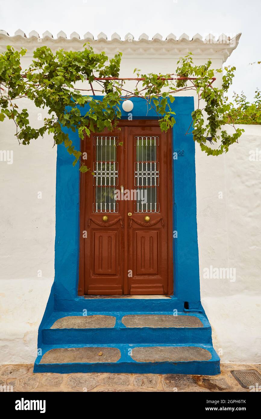 Traditionelle Tür hydra Stockfoto