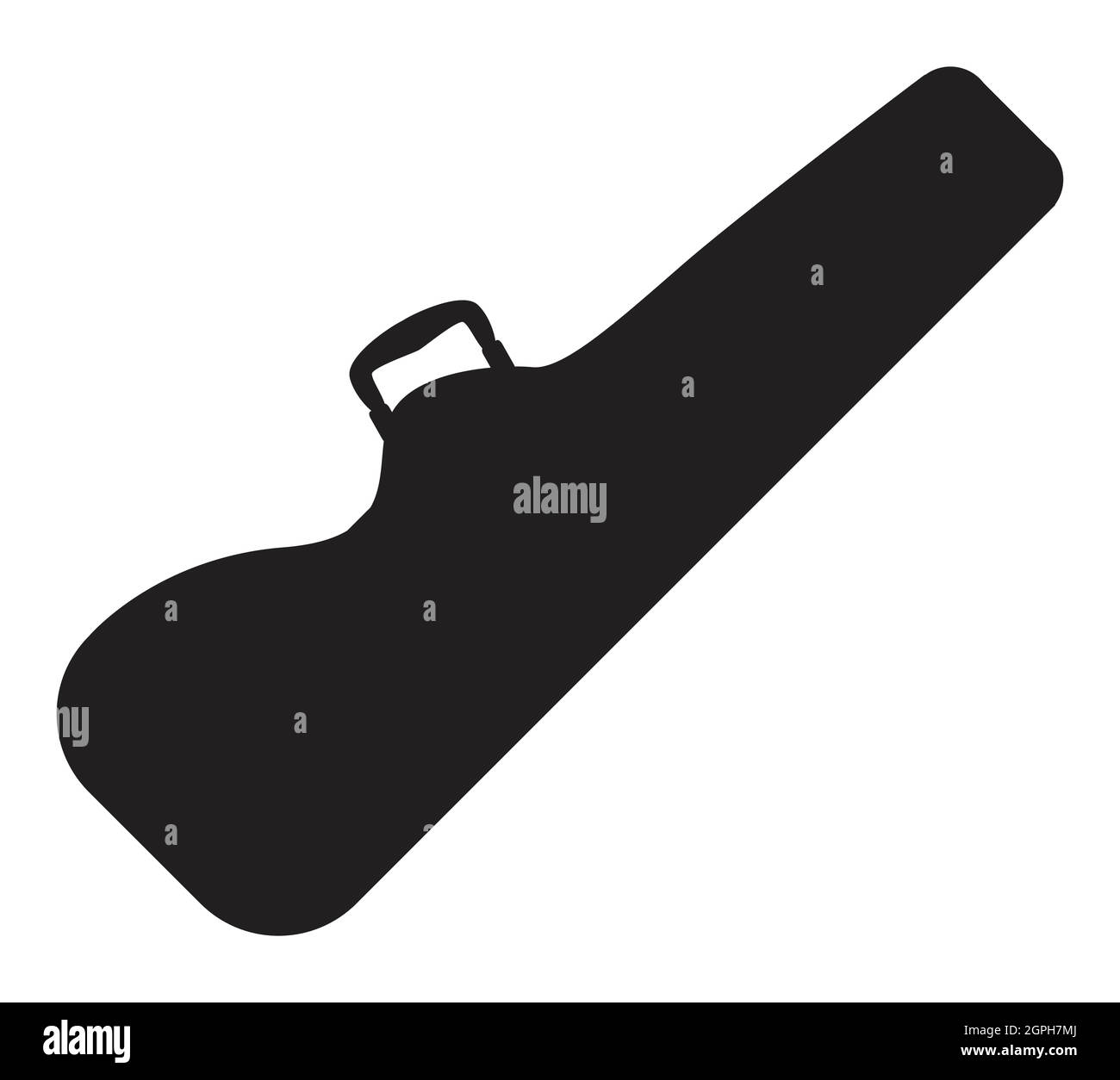 Gitarrenkoffer Silhouette Stock Vektor