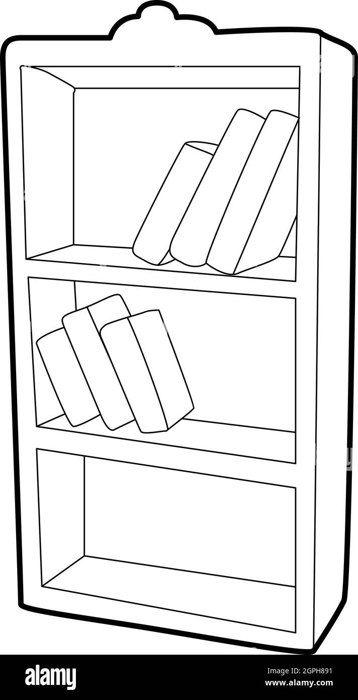 Bücherregal-Symbol, isometrischen 3d Stil Stock Vektor