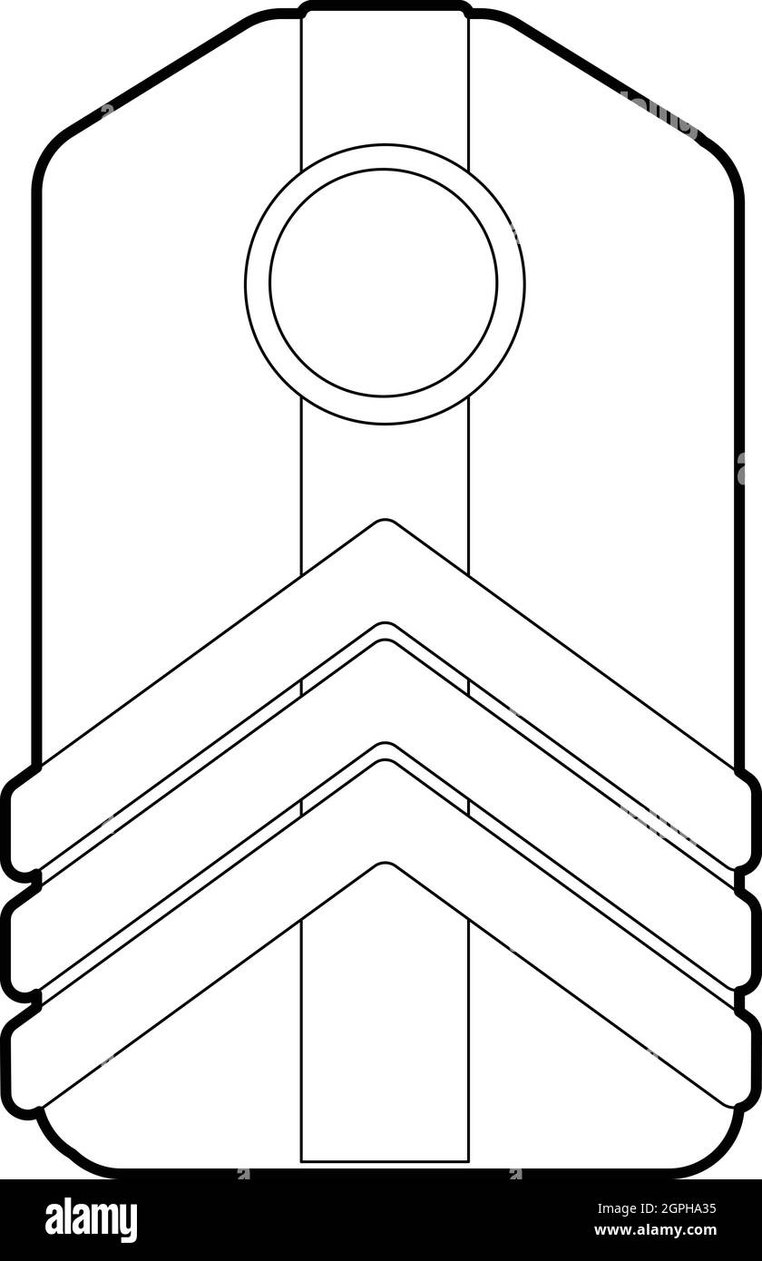 Schultergurte Symbol, Umriss-Stil Stock Vektor