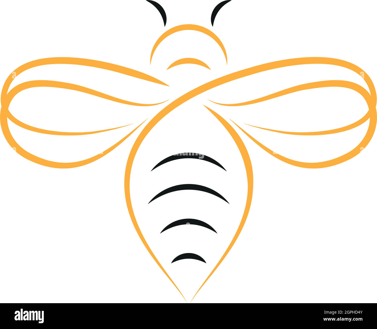 Biene, Hummel, Tier, Insekt, Logo, Symbol Stock Vektor