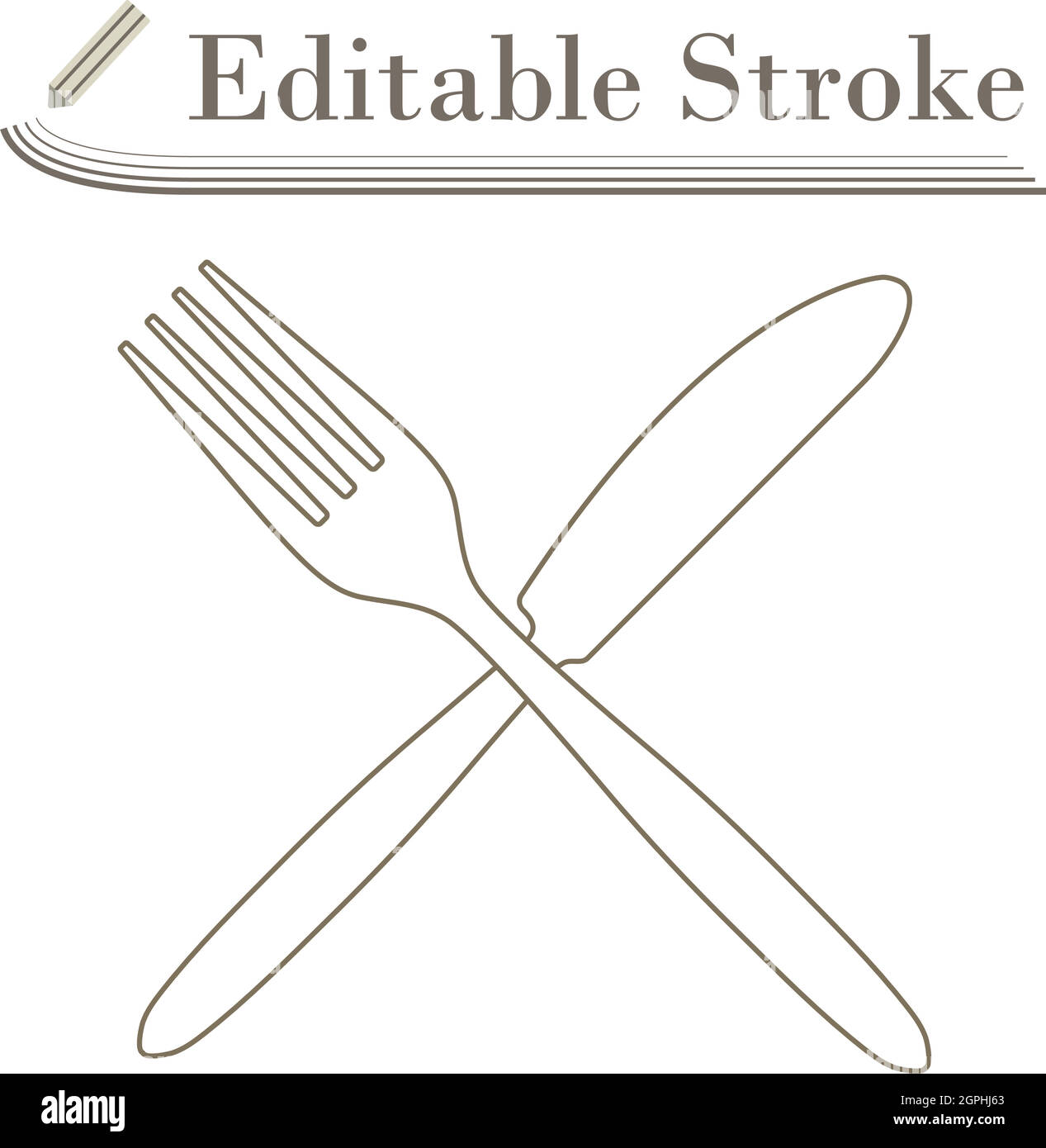 Symbol Für Gabel Und Messer Stock Vektor