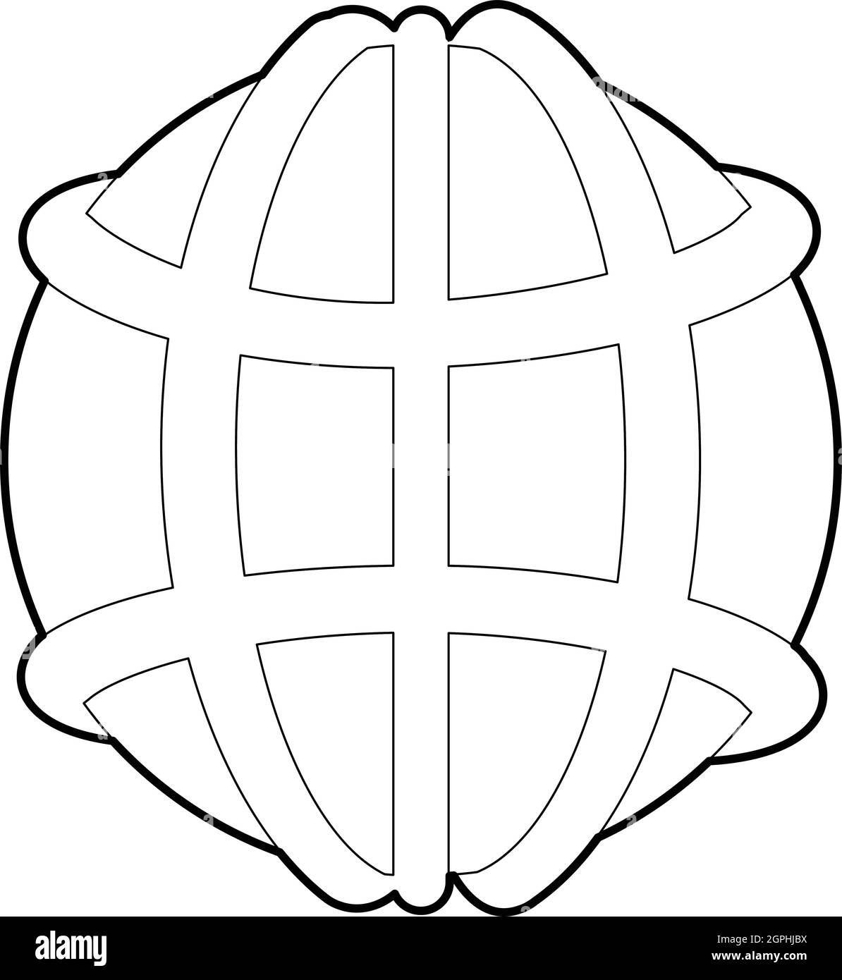 Earth-Symbol, Umriss-Stil Stock Vektor