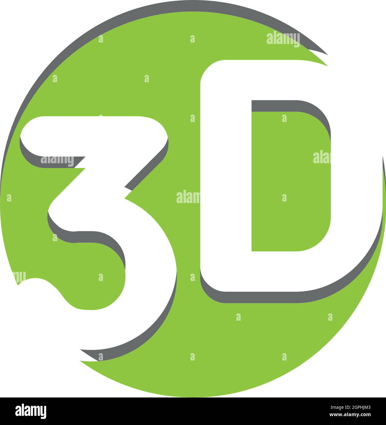 3D-Symbol, 3D-Symbol, Schaltfläche, Logo Stock Vektor