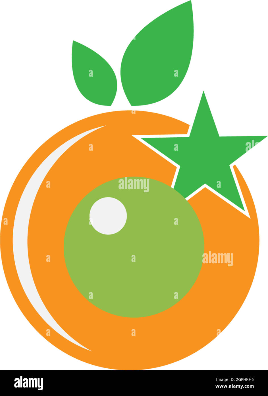 Logo des Kameraverschlusses orange Stock Vektor