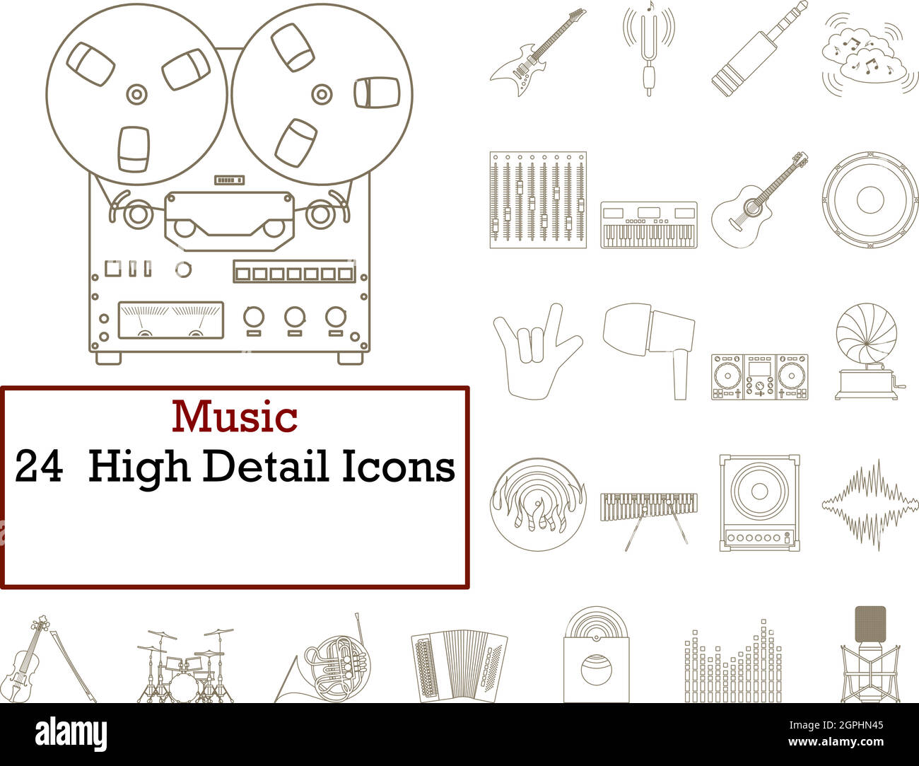 Musik-Icon-Set Stock Vektor