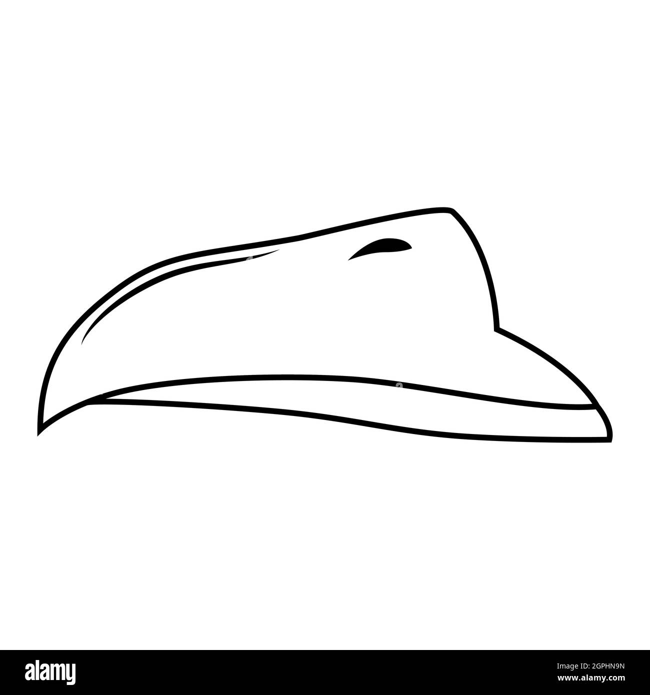 Schnabel von Vogel Vektor-Design. Umrissdarstellung isoliert auf weißem Hintergrund. Stock Vektor