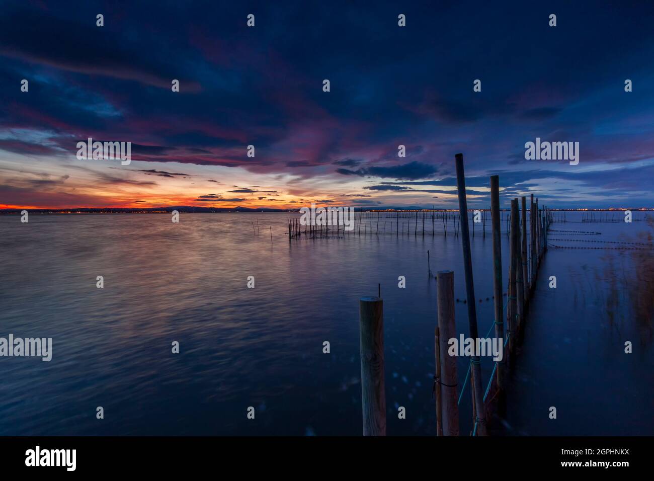 Albufera des Naturparks Valencia. Valencia.Spanien. Stockfoto