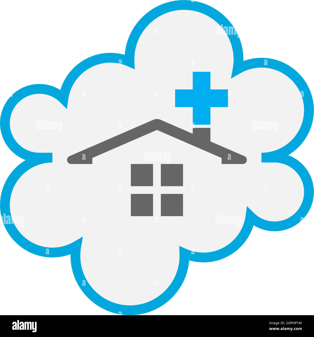 Logo-Symbol für das Konzept der Cloud Home Care Stock Vektor