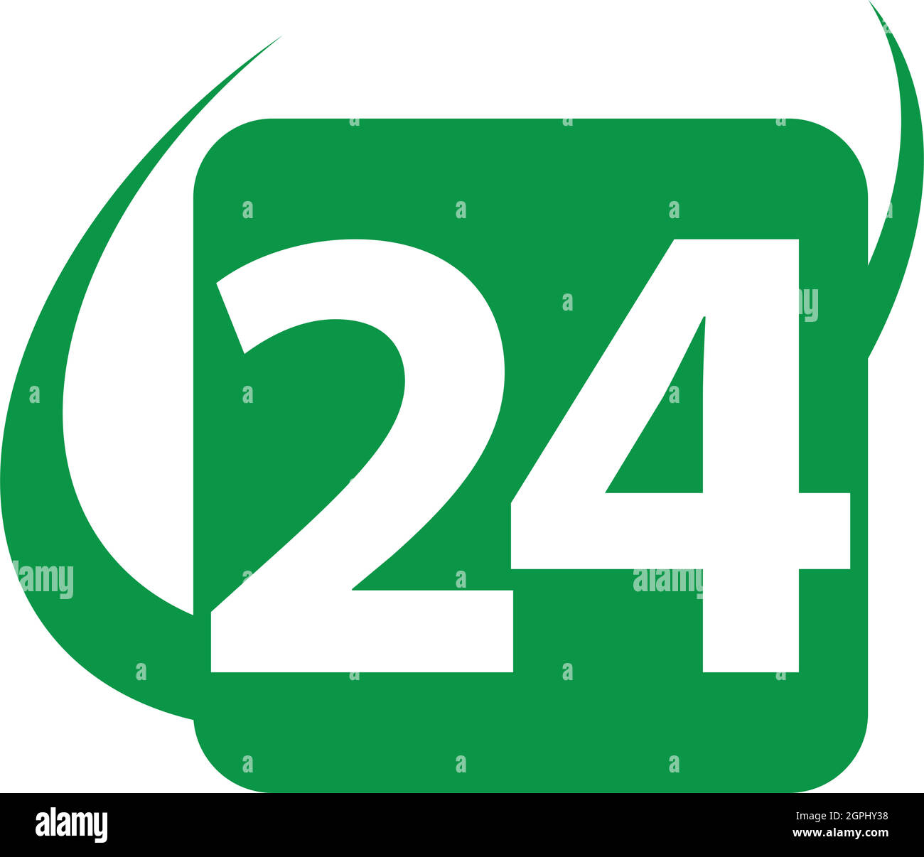 24-Stunden-Zeichen, rund um die Uhr, Symbol, Taste Stock Vektor