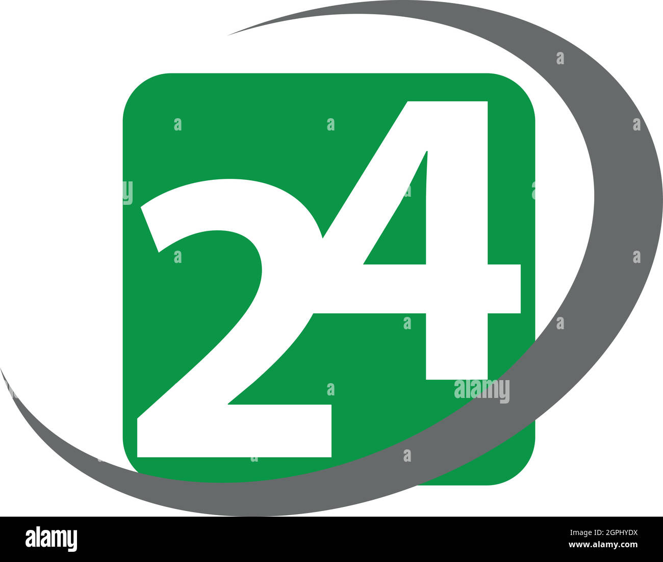 24-Stunden-Zeichen, rund um die Uhr, Symbol, Taste Stock Vektor