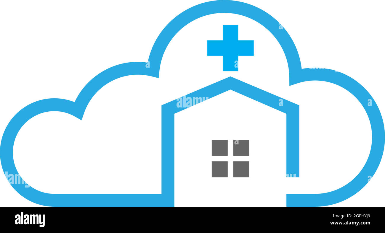Logo-Symbol für das Konzept der Cloud Home Care Stock Vektor