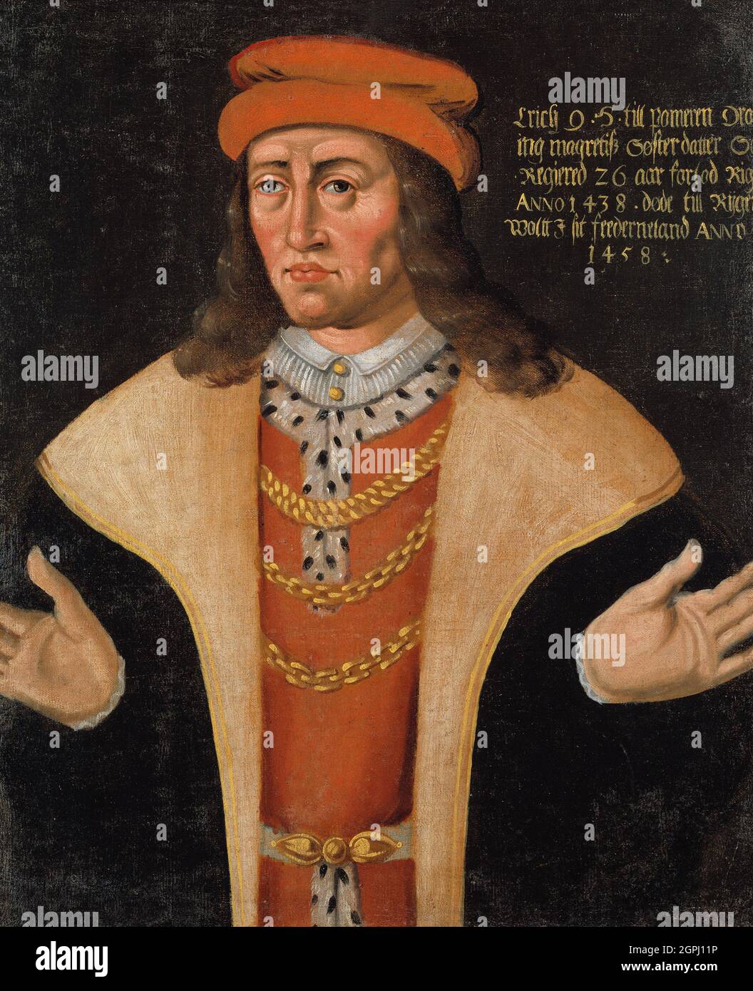 Erik I., 1382-1459, Herzog von Pommern, König von Dänemark, Norwegen und Schweden Stockfoto