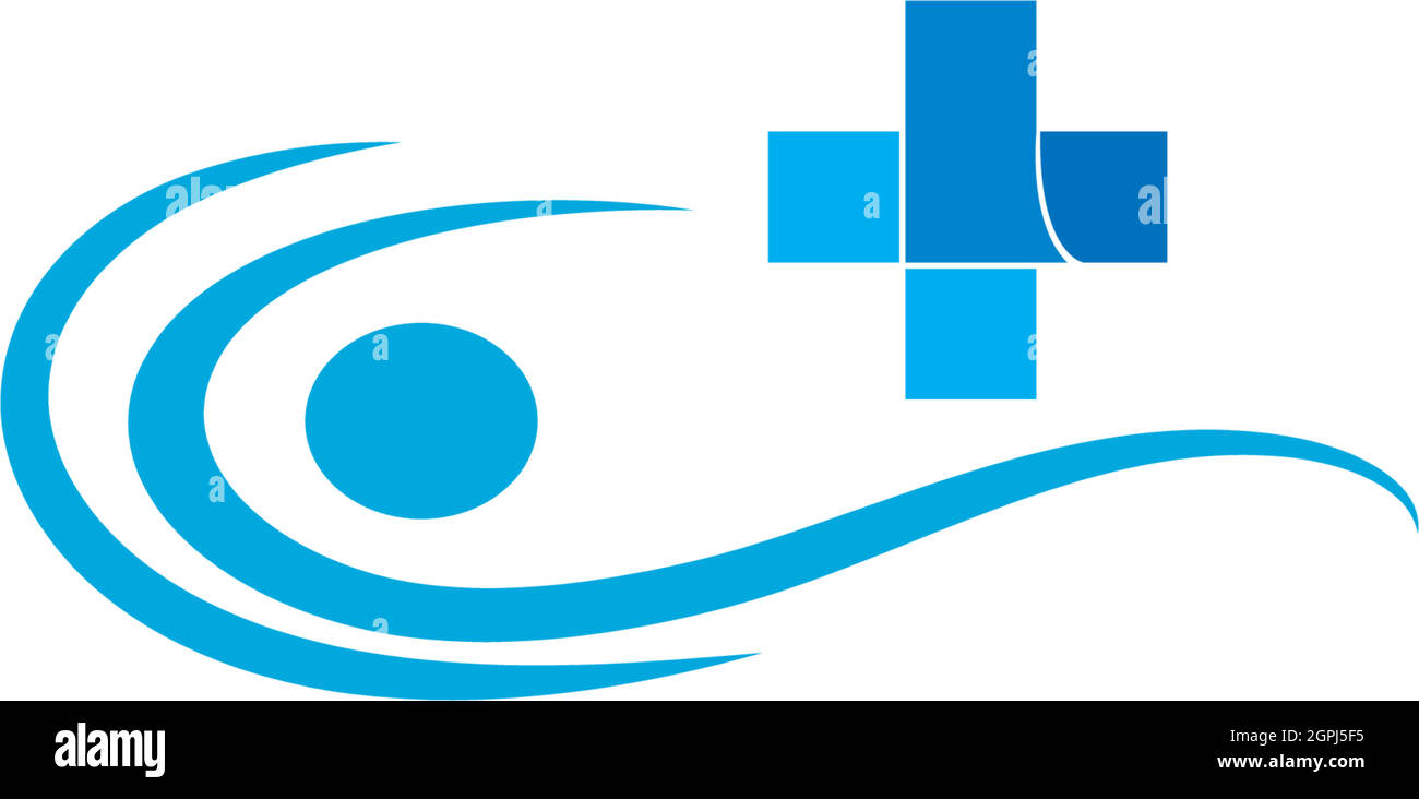 Symbol für das Logo der Gesundheitswelle Stock Vektor