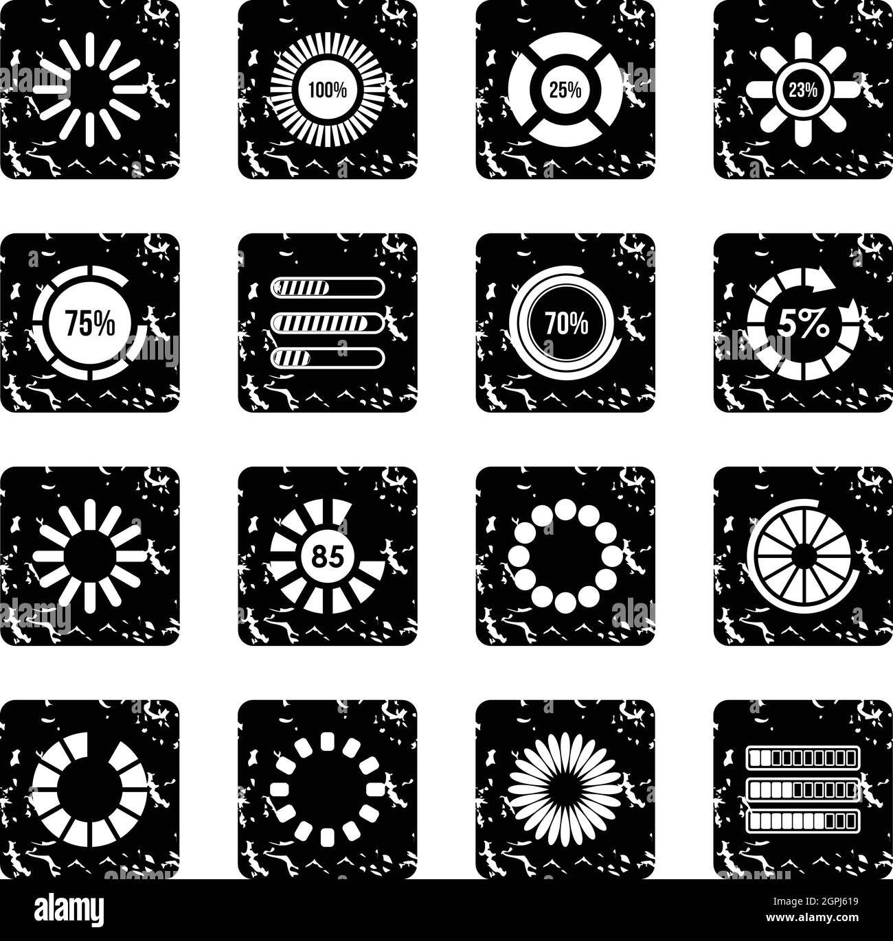 Laden Bars und Preloader stellen icons Stock Vektor