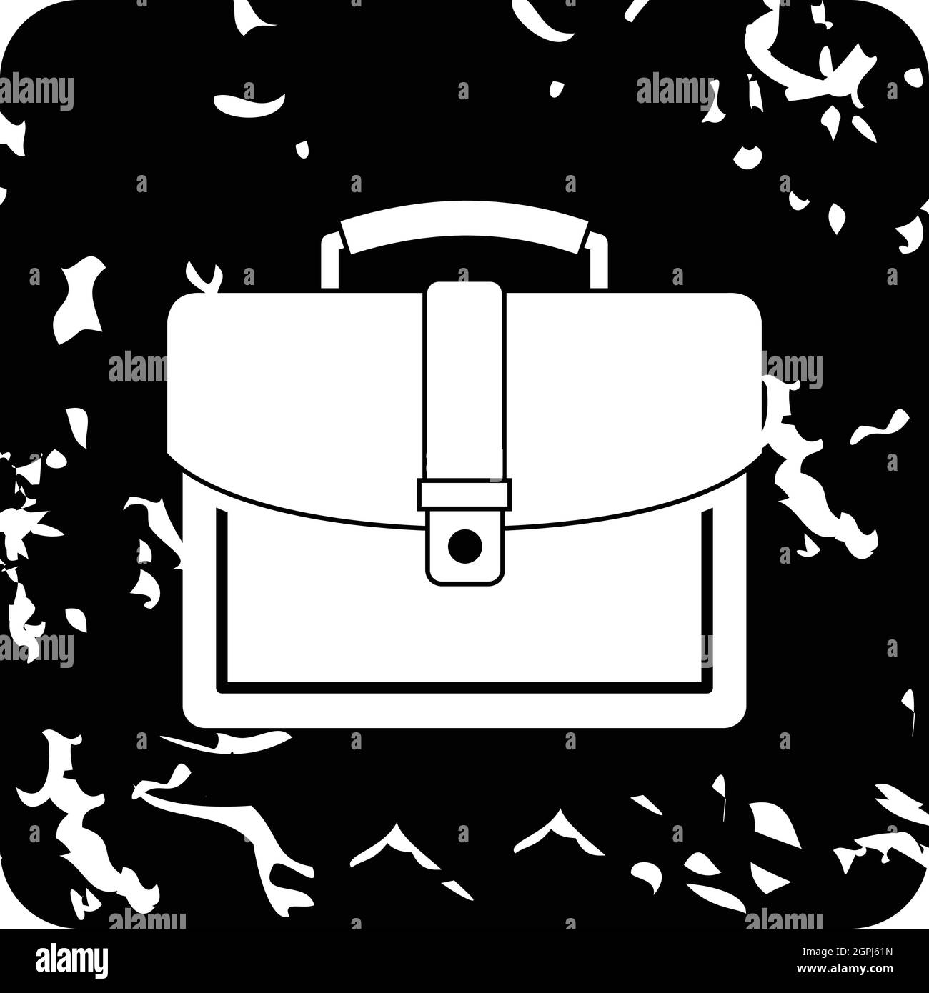 Business-Koffer-Symbol, Grunge-Stil Stock Vektor