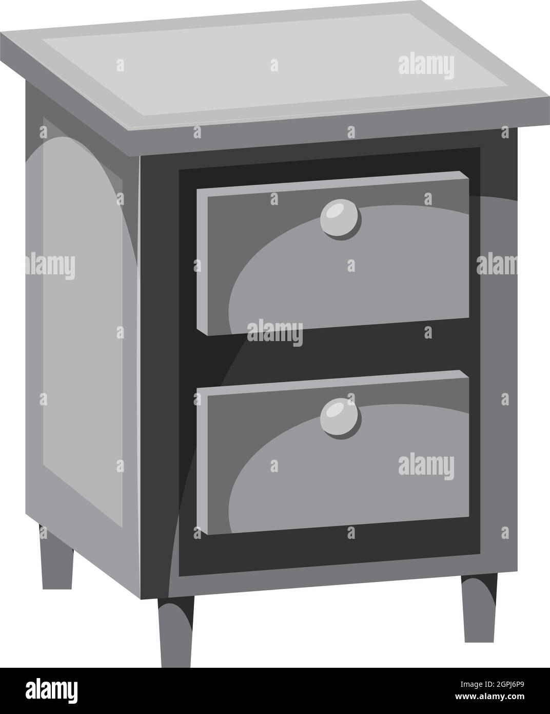 Kommode-Symbol, grauen Stil Monochrom Stock Vektor