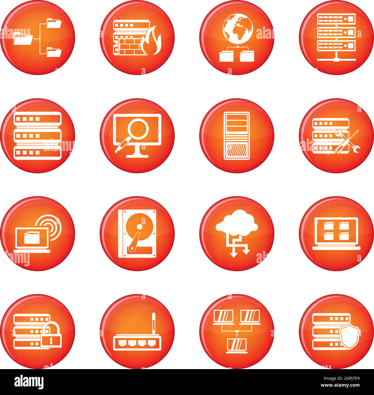 Vektorset für Big-Data-Symbole Stock Vektor