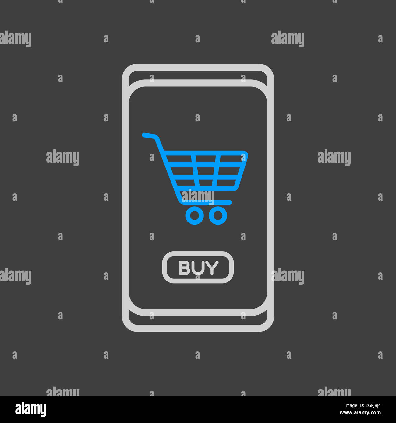 Symbol für den Kauf von Mobiltelefonen oder Online-Shopping Stock Vektor