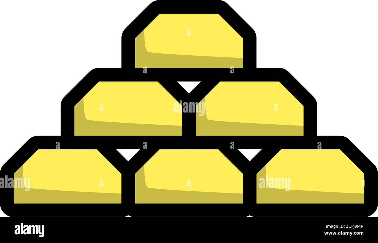 Symbol Für Goldbarren Stock Vektor