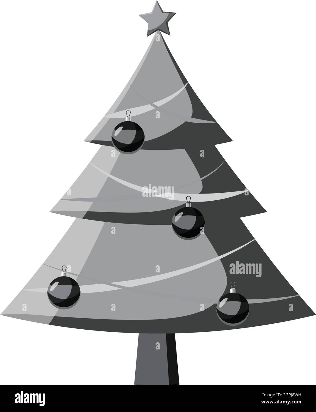 Weihnachtsbaum mit Spielzeug-Symbol Stock Vektor