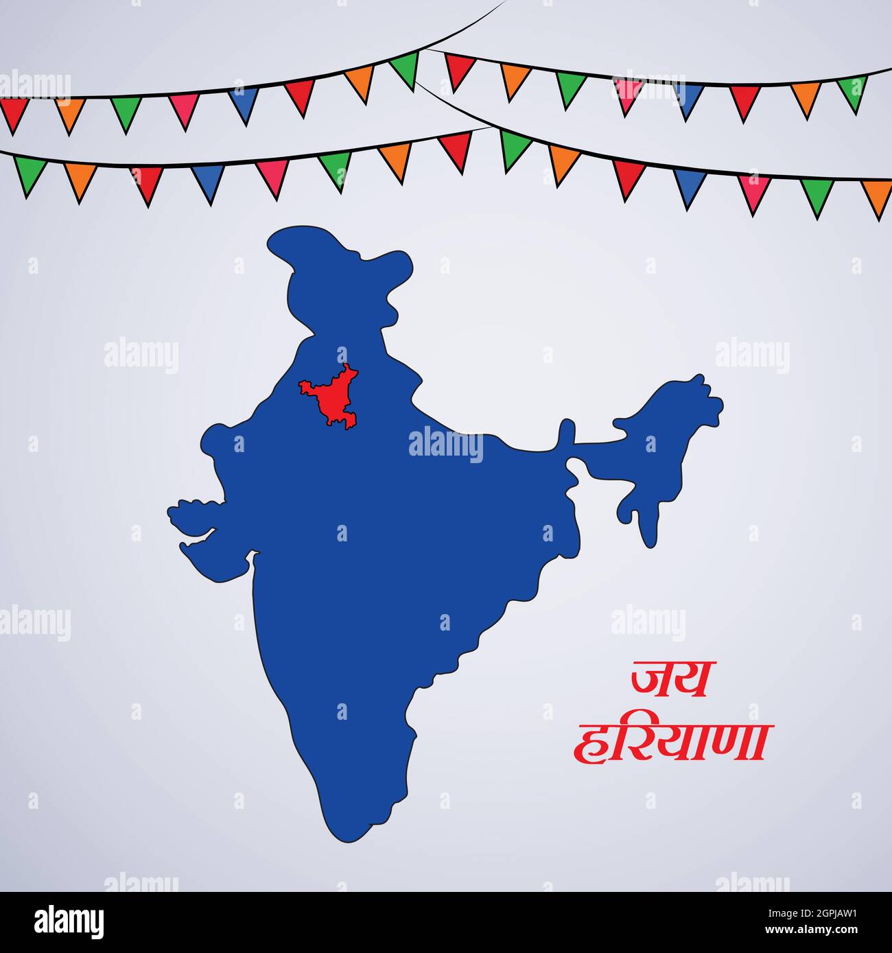 Haryana Day Indischer Staatshintergrund Stock Vektor