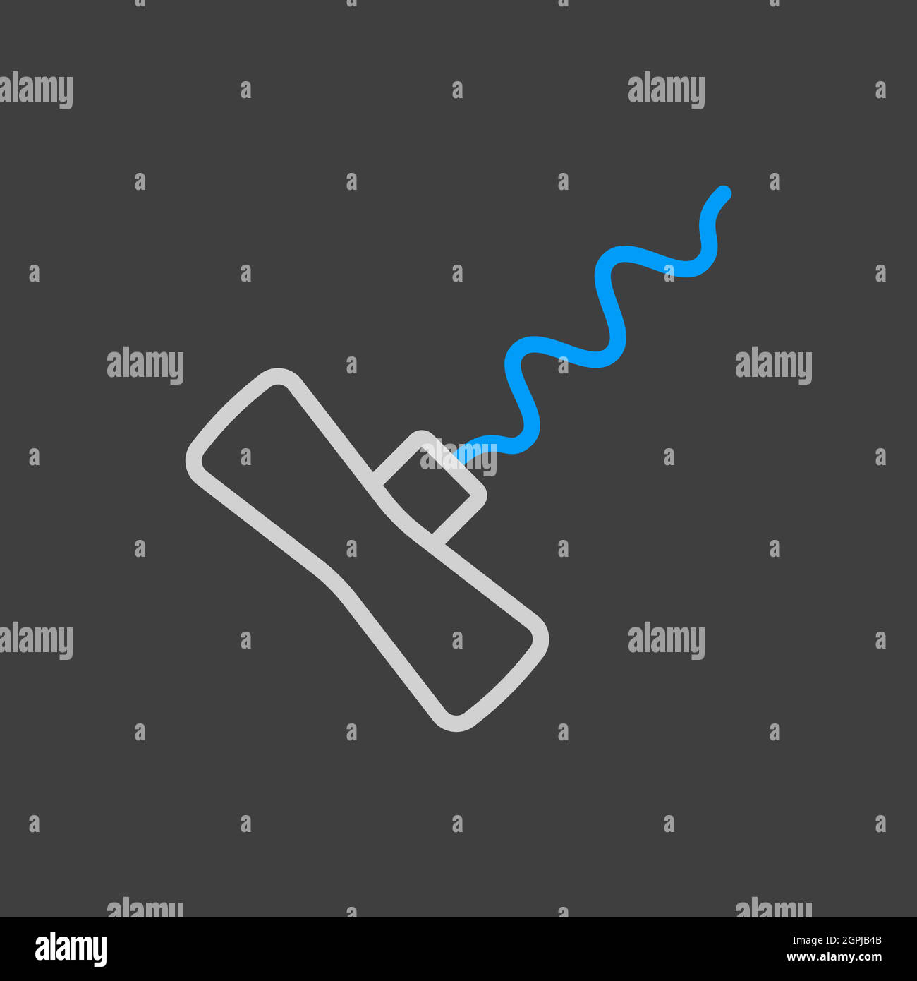 Vektorsymbol Korkenzieher. Küchengeräte Stock Vektor