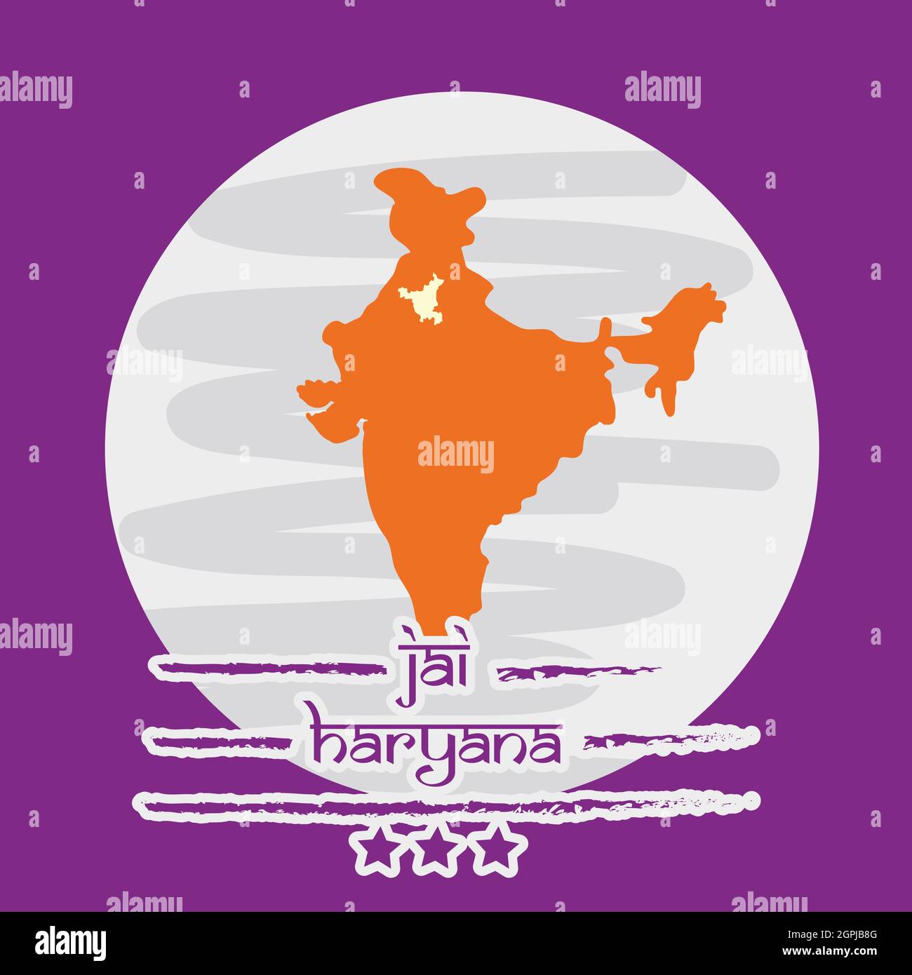 Haryana Day Indischer Staatshintergrund Stock Vektor
