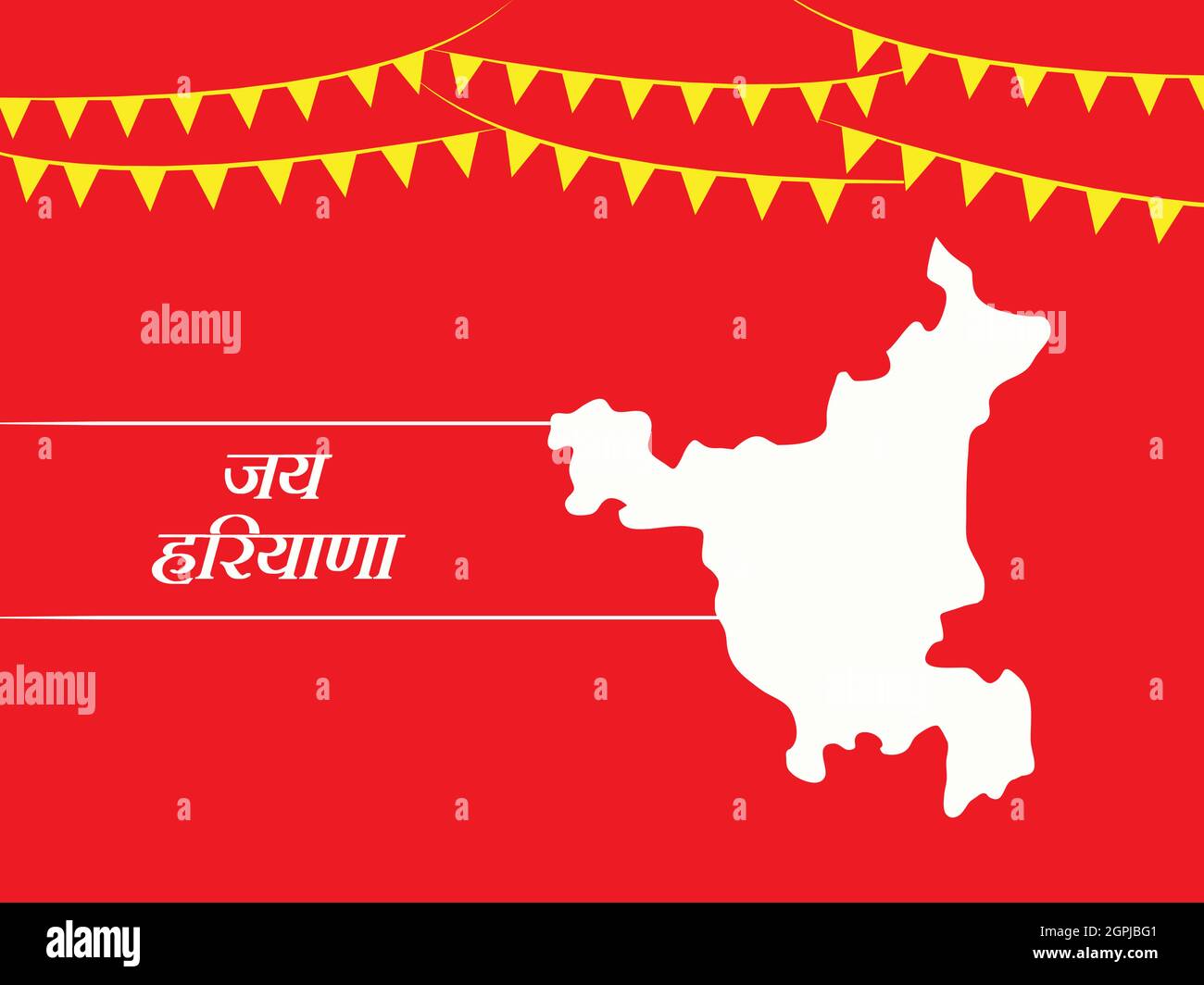 Haryana Day Indischer Staatshintergrund Stock Vektor