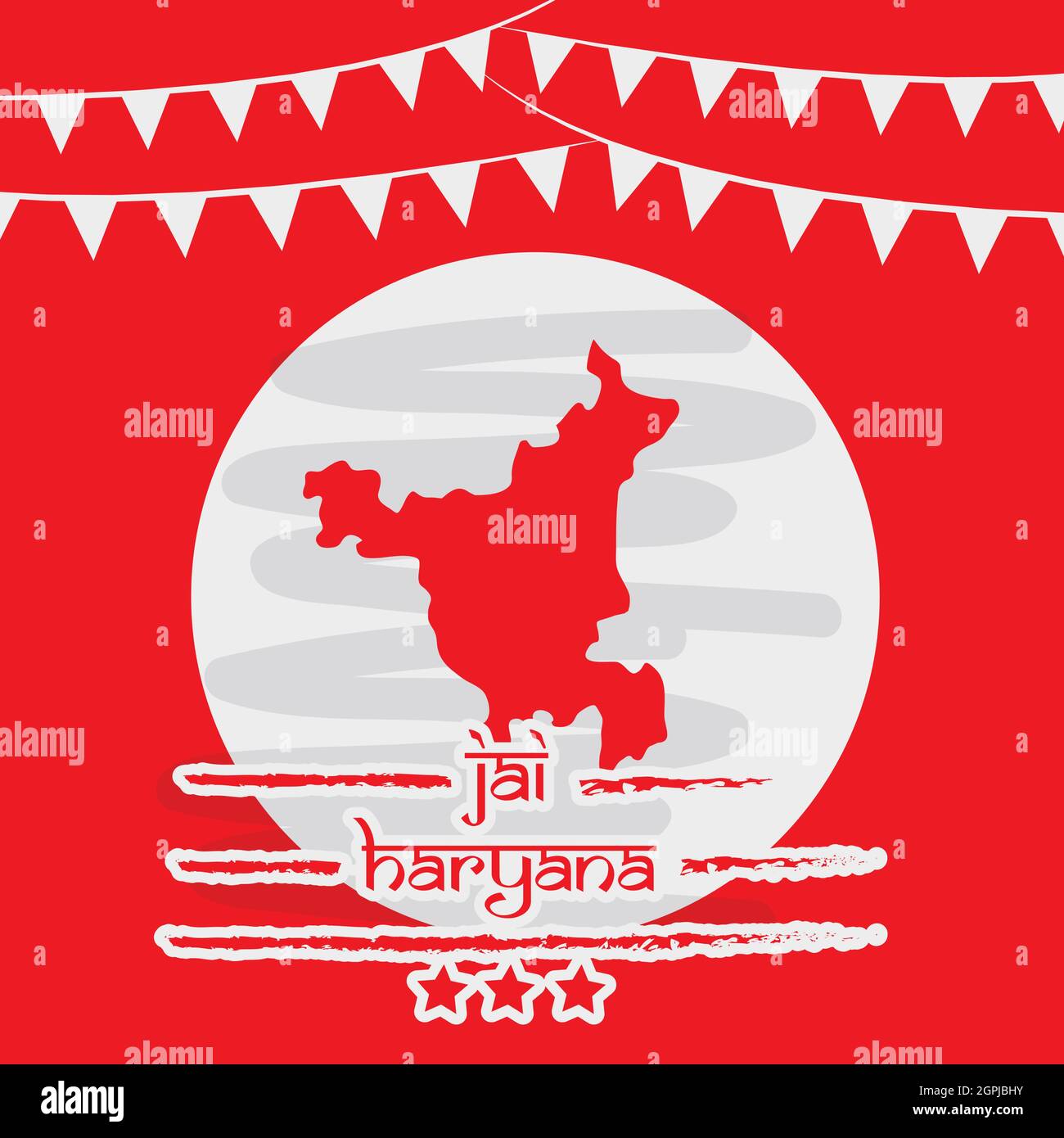 Haryana Day Indischer Staatshintergrund Stock Vektor