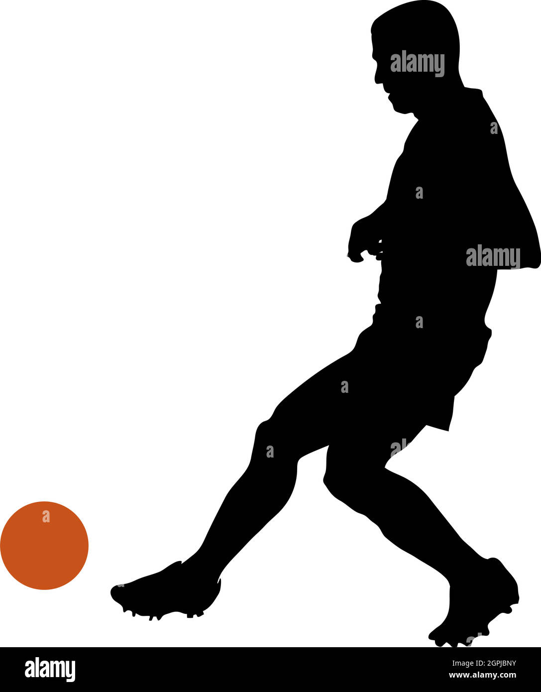 Soccer Player Silhouette Stock Vektor