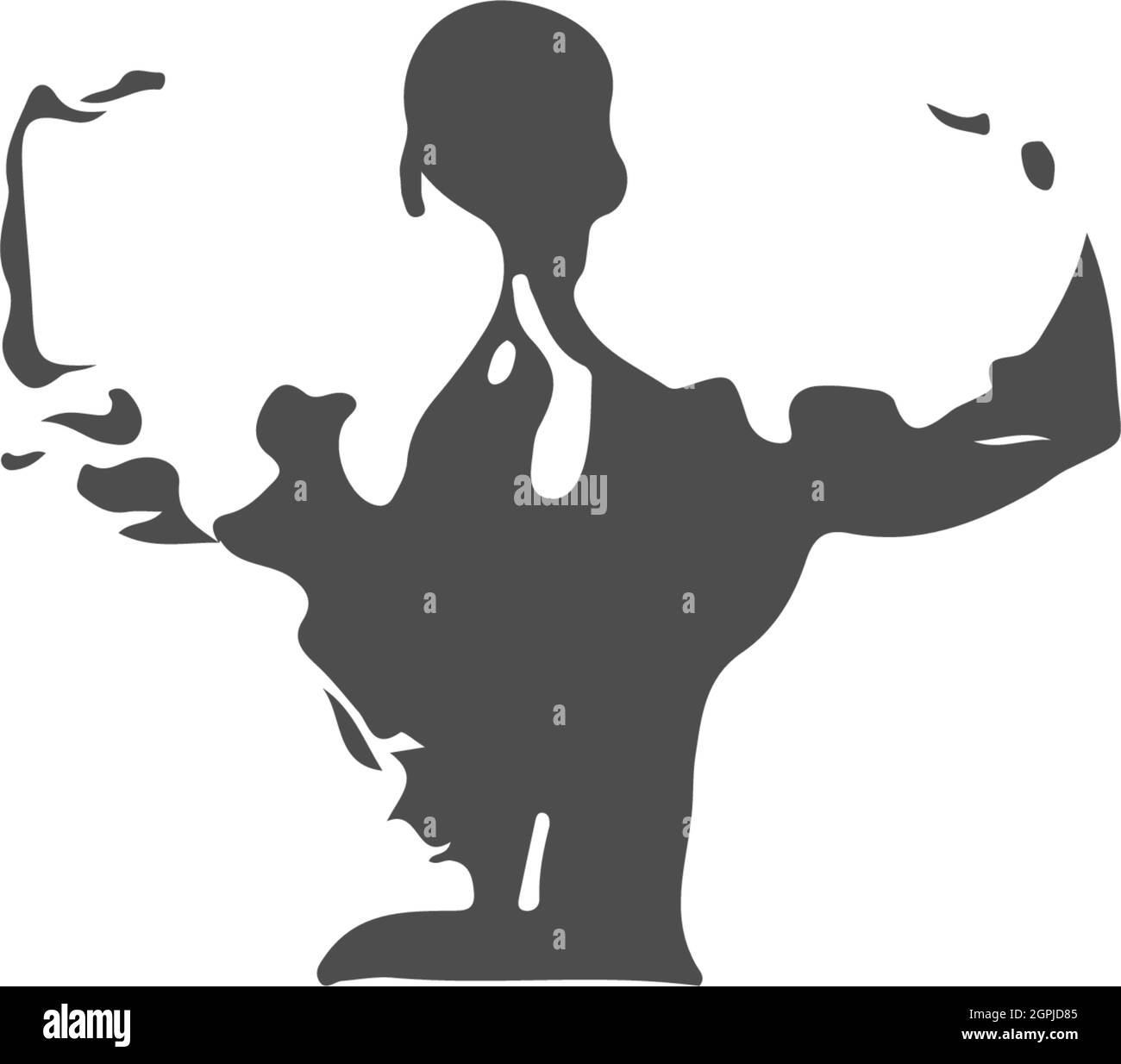 Vorlage zur Illustration des Muscle-Arm-Logos im Vektordesign Stock Vektor