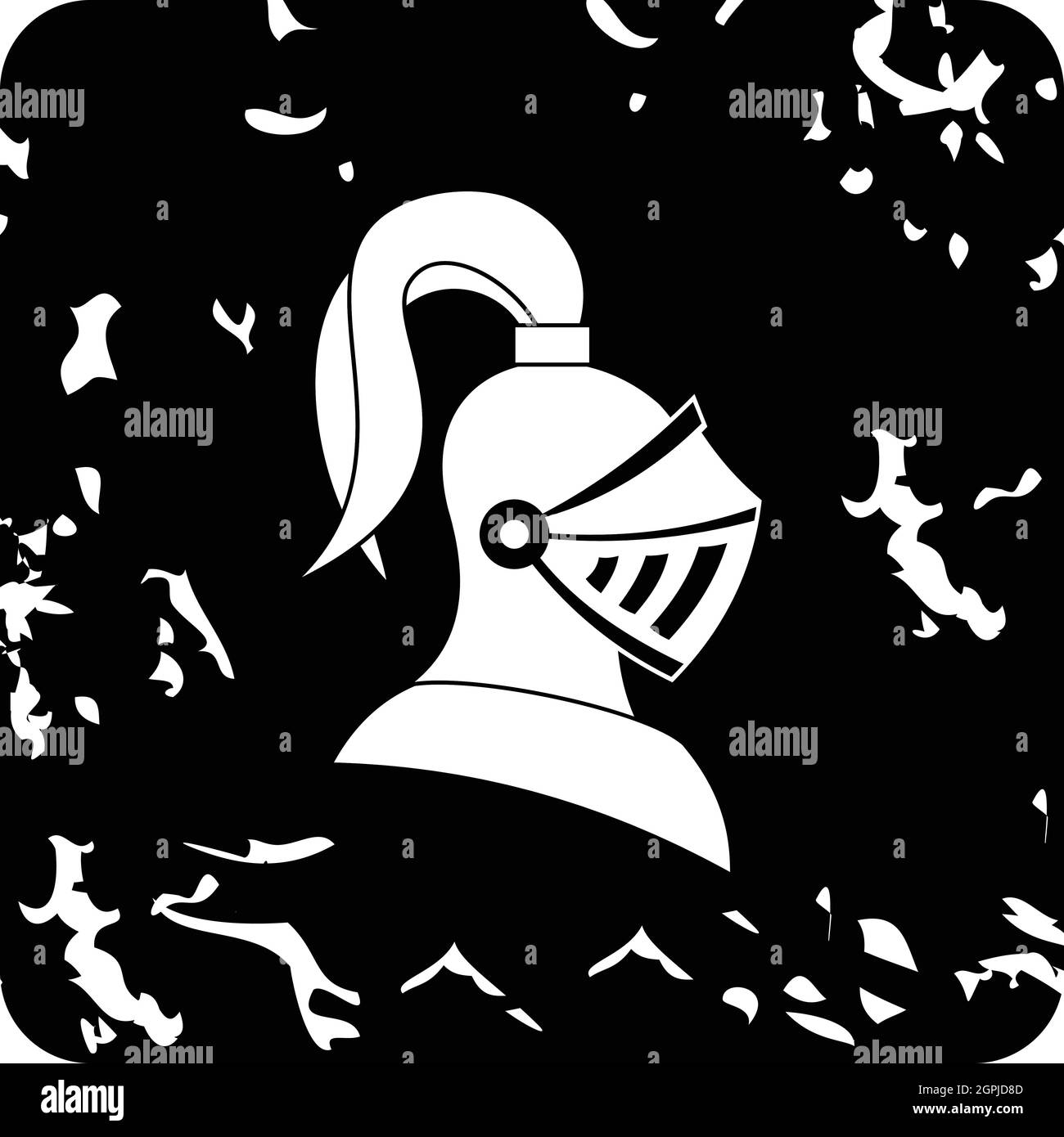 Mittelalterliche Schlacht Rüstung Symbol, Grunge-Stil Stock Vektor