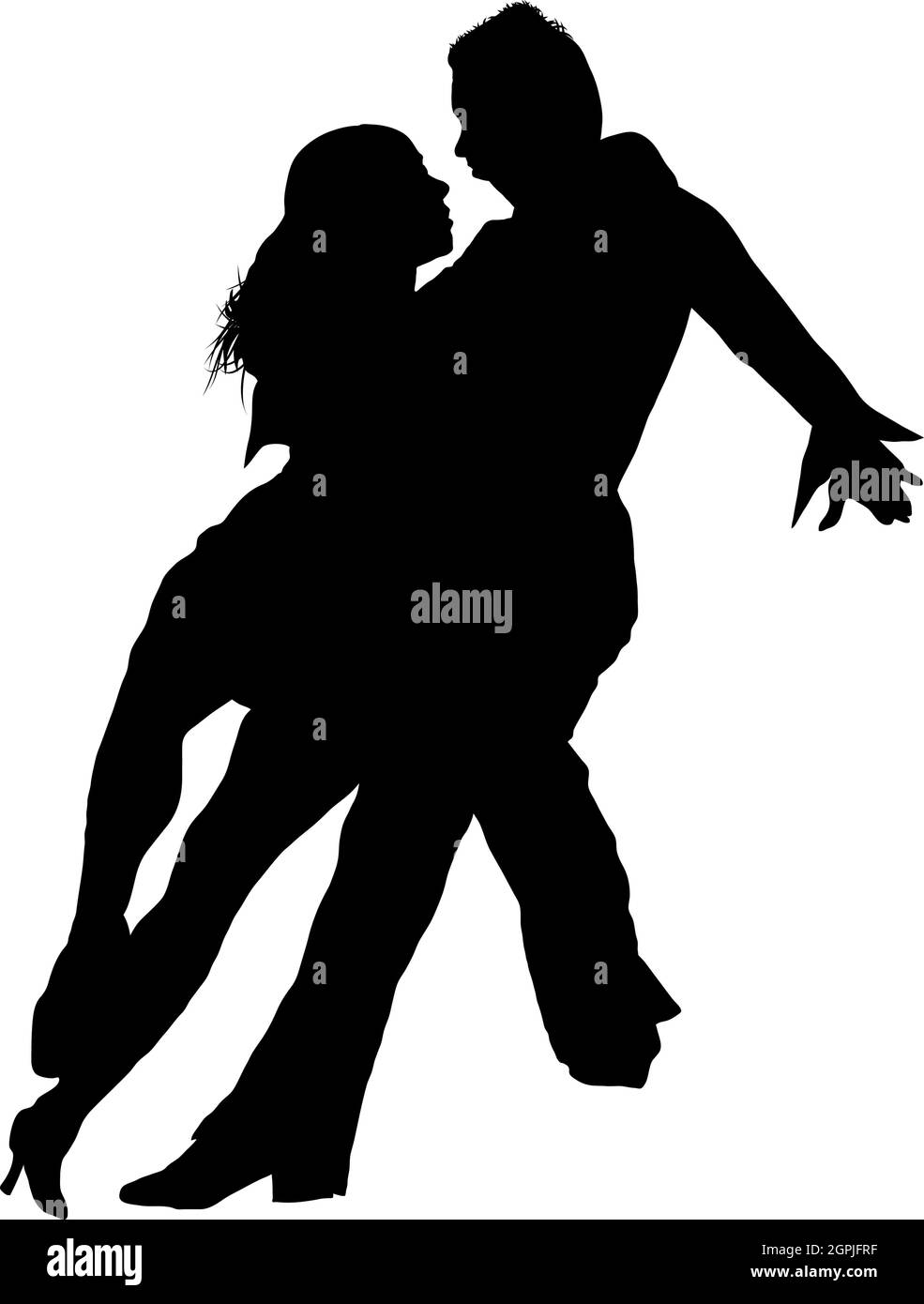 Dancing salsa silhouette Ausgeschnittene Stockfotos und -bilder - Alamy