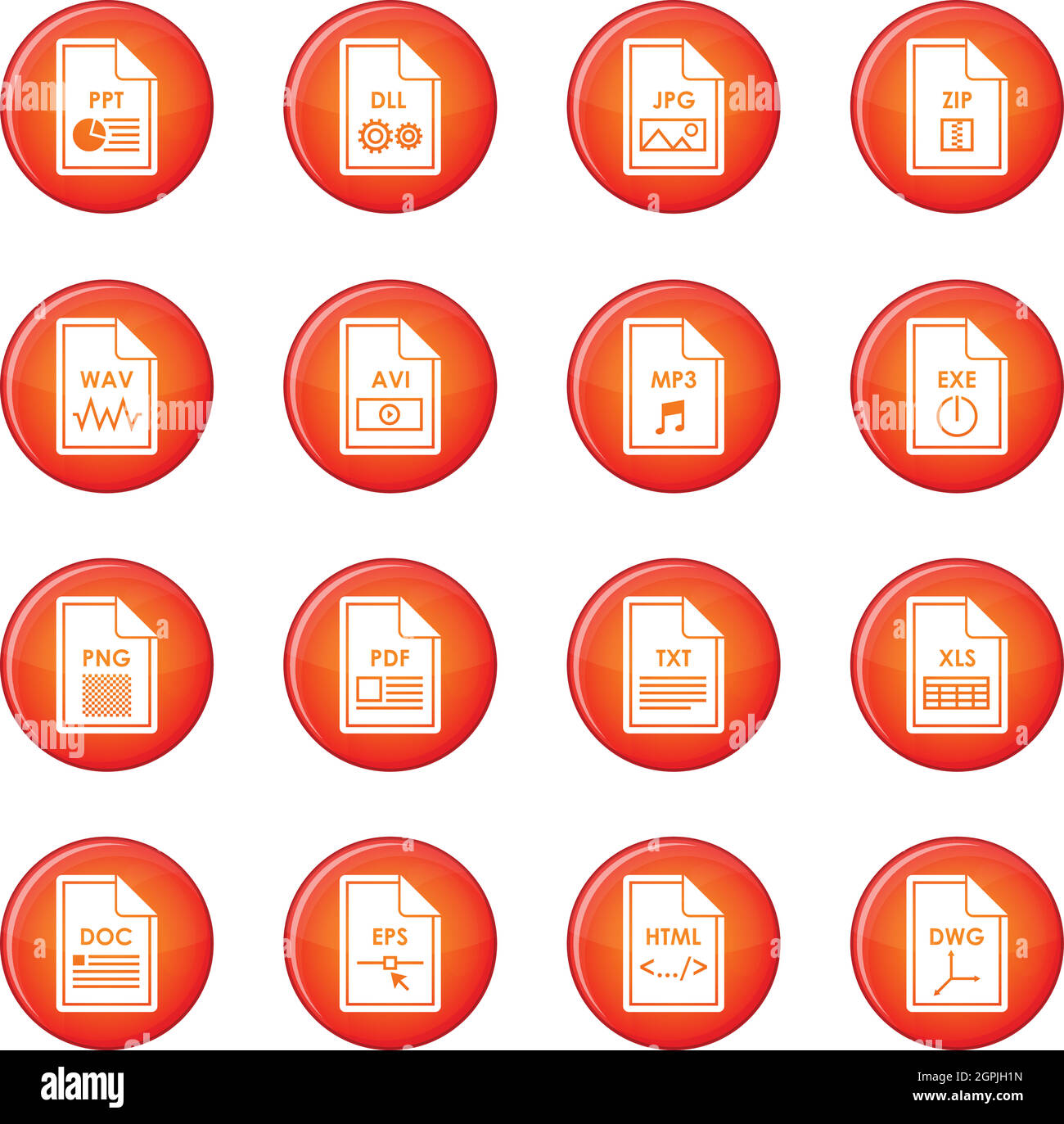 Datei-Format-Symbole-Vektor-set Stock Vektor